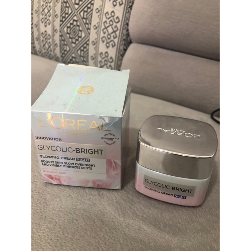 preloved LOREAL GLYCOLIC BRIGHT glowing cream night