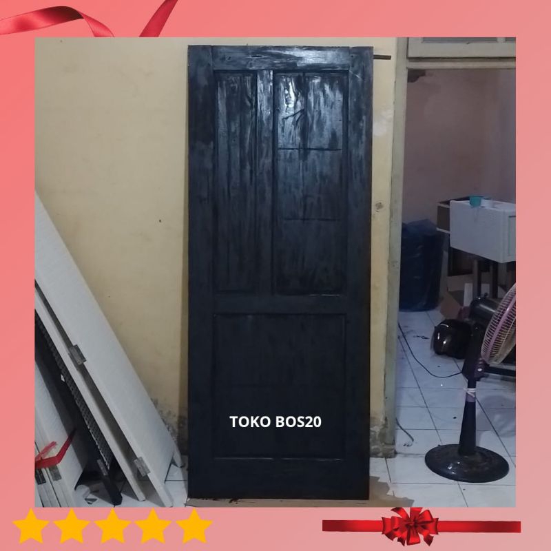 Daun Pintu Minimalis Hitam Kayu Mahoni Pintumah Pintu Kamar