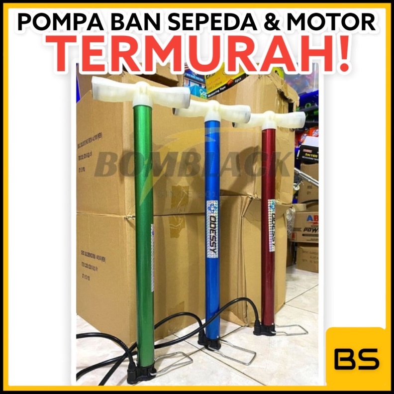 ART C46P POMPA SEPEDA MOTOR SEPEDA FIXIE KOMPA BAN POMPA BAN ANGIN MANUAL PANJANG ATLANTIS WARNA TER