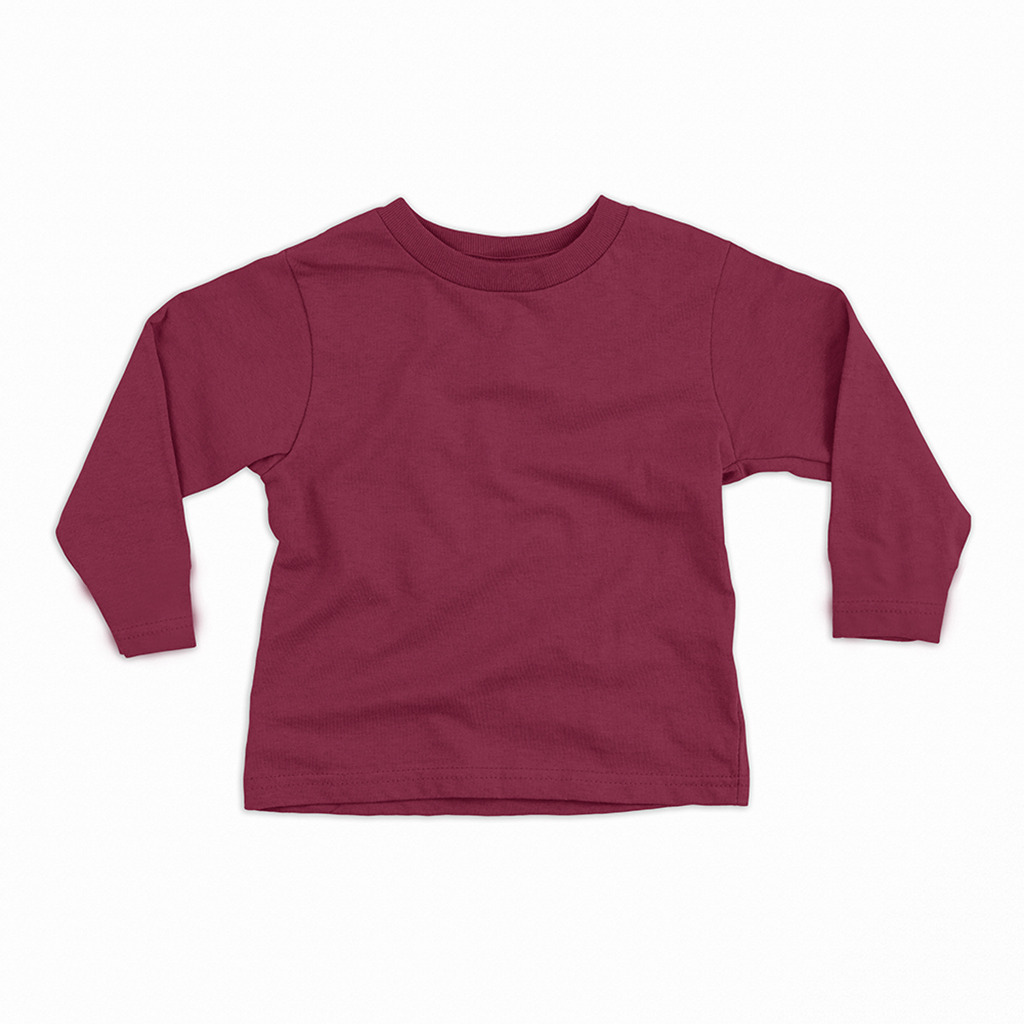 Kaos Anak Lengan Panjang Polos Merah Maroon T-shirt Longsleeve Banyak Warna Color