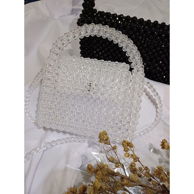 MINI TAS MANIK / PEARL BAG / BEADED BAG / TAS MUTIARA / TAS MANIK MURAH