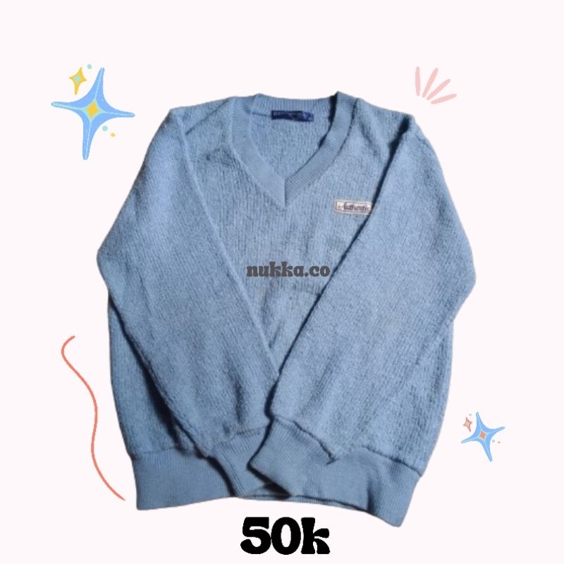 SWEATER ACADEMIA KNIT RAJUT SCHOOL PRELOVED