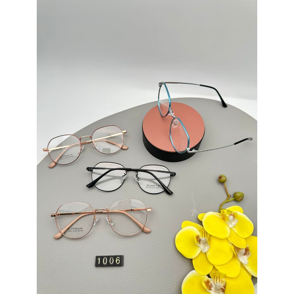 FRAME 1006/KACAMATA FASHION WANITA/PRIA BENING NORMAL/KACAMATA BESI TITANIUM/FRAME KACAMATA/