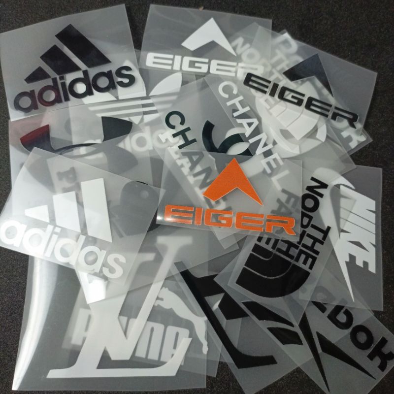 

stiker sablon setrika logo tempel kaos baju