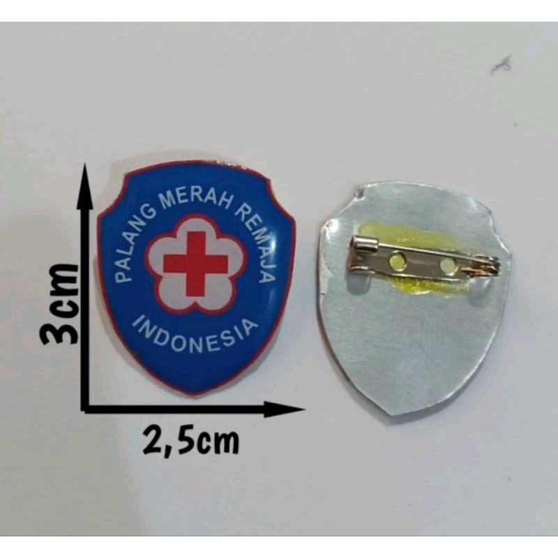 Pin PMR Madya Pin Bros PMR Madya Biru Fiber Pin Palang Merah Remaja Bijian