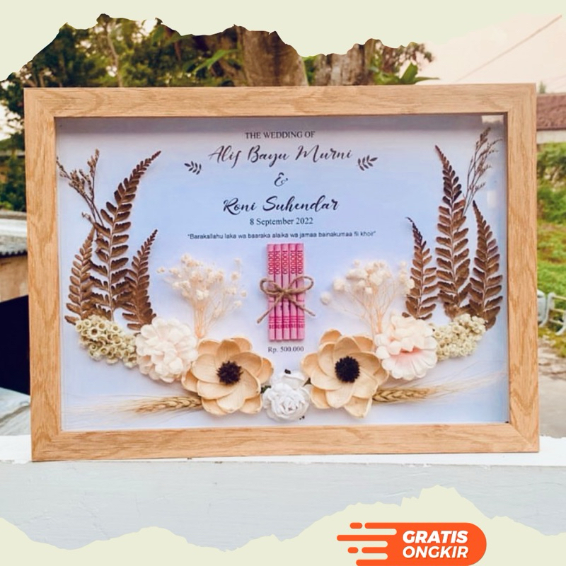 Mahar Pernikahan | Bingkai Mahar | Mahar Rustic | Seserahan | Bingkai Mahar Acrylic | Kado Pernikaha