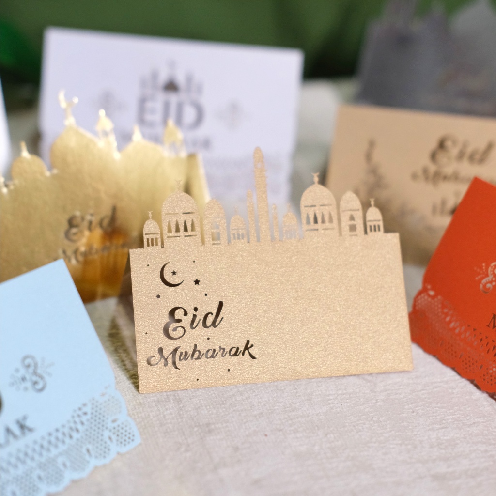 Kartu eid mubarak idul fitri, greeting card eid mubarak, kartu meja eid mubarak