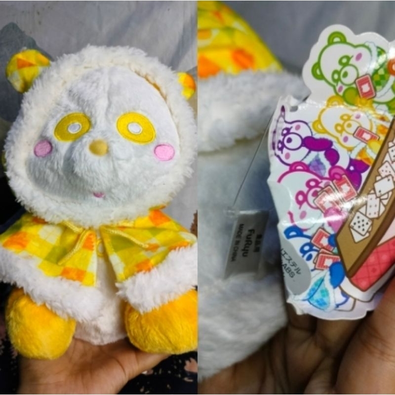 boneka panda AAA kostum snow yellow new tag cakep