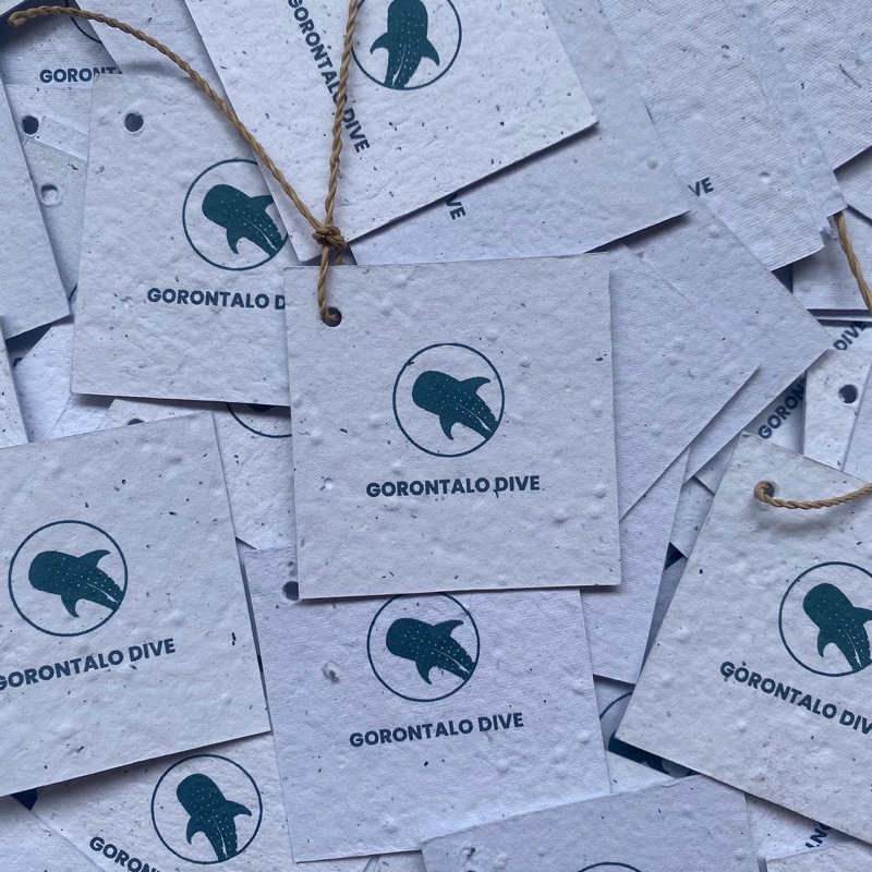 

hangtag ramah lingkungan seed paper kertas daur ulang recycle