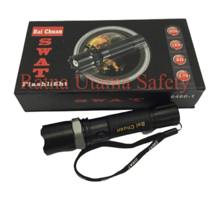 Paket Senter Multifungsi Lengkap / Senter Polisi Swat Bai Chuan Original
