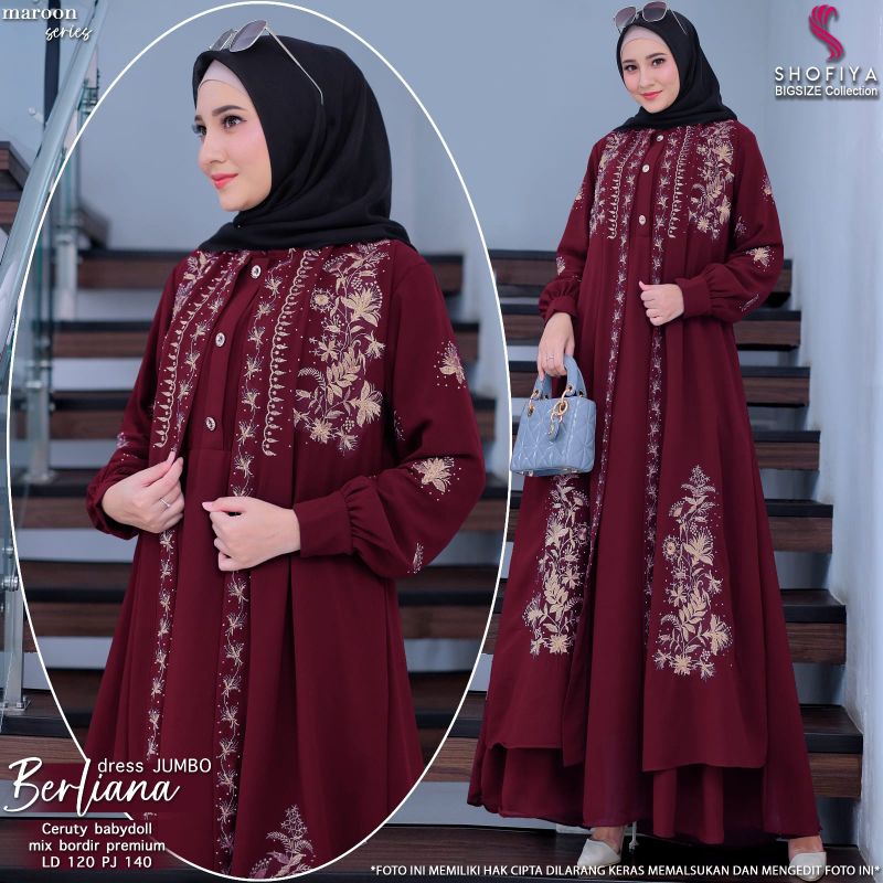 BERLIANA DRESS JUMBO (LD 120) ORIGINAL BY SHOFIYA