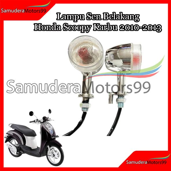 Sepasang Lampu Sen Sein Belakang Honda Scoopy Karbu Lama 2010 - 2013