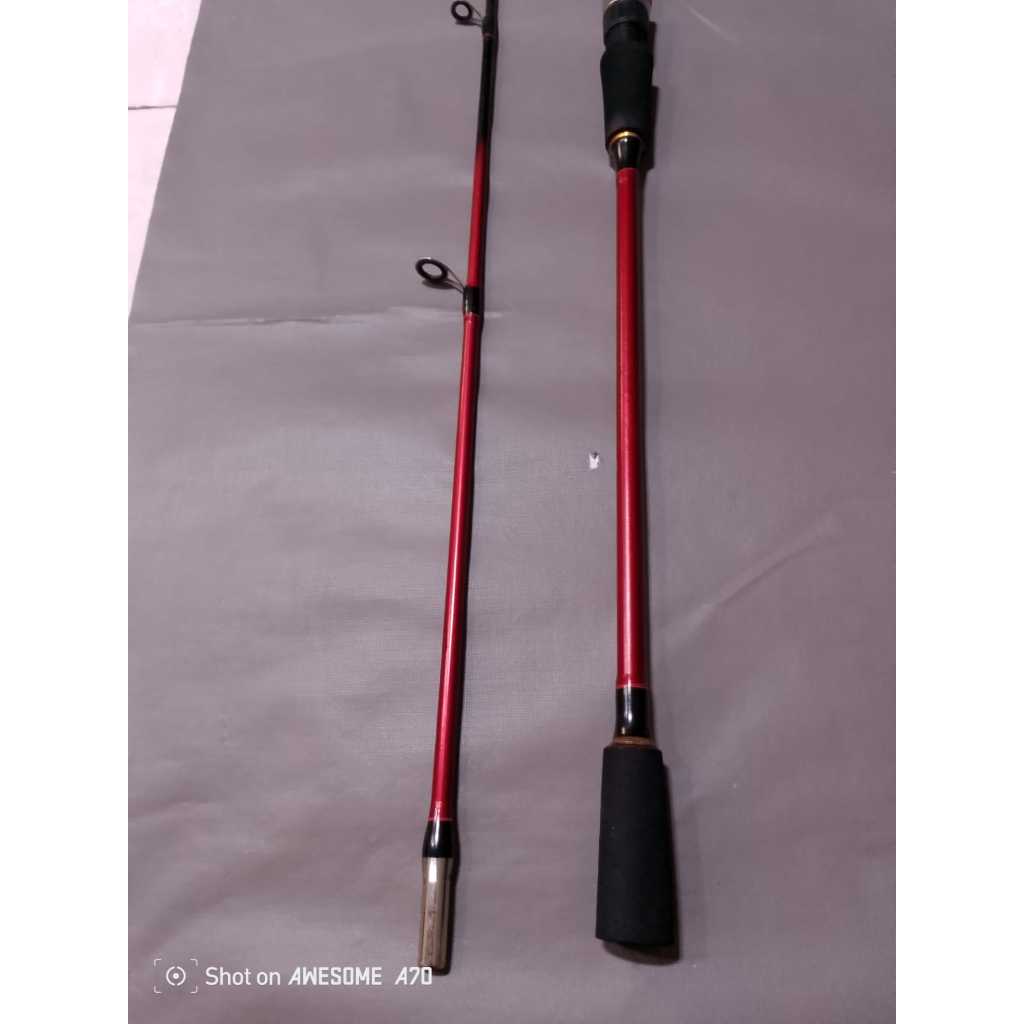 Joran JIGGING Laut kuat kaku 15kg max drag Ajiro Red bass