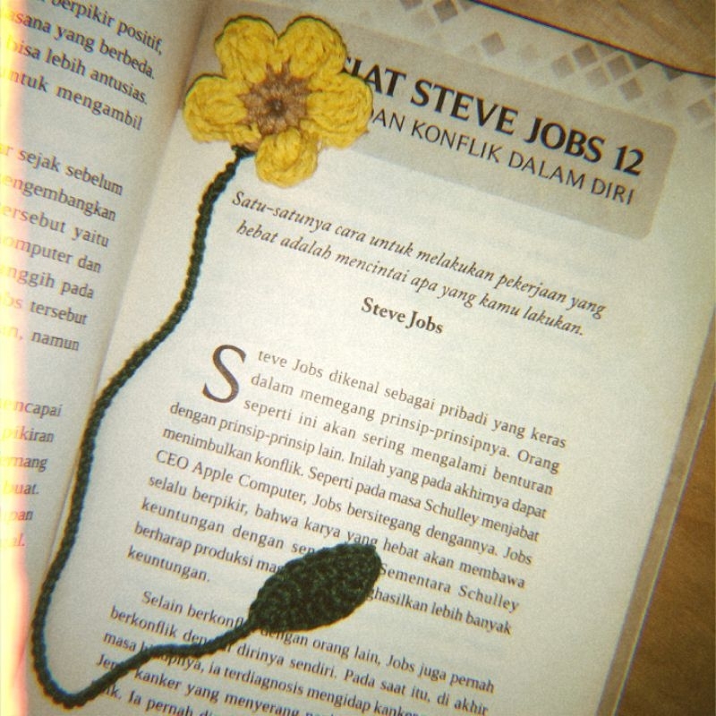 

crochet bookmark | Penanda buku sunflower rajut