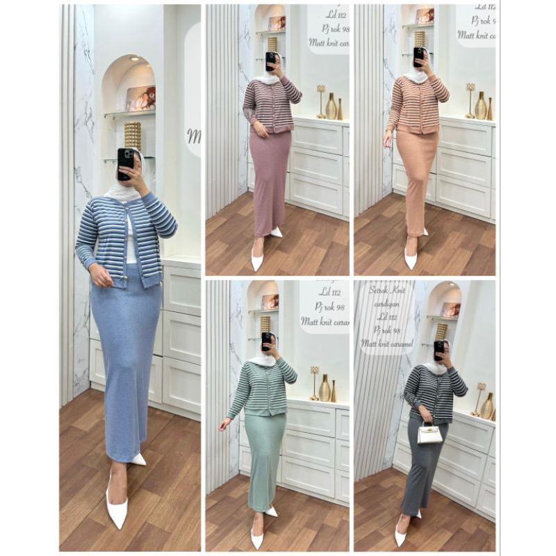 ONE SET KNIT CARDIGAN BY ANNISA FASHION // BISA COD