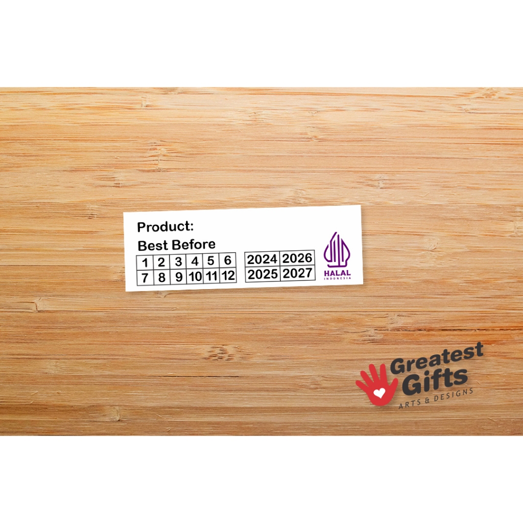 

Stiker Halal Baru plus Best Before produk bulan tahun