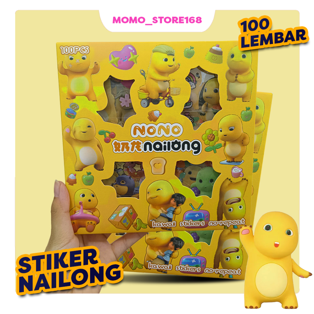 

Stiker dino nailong Stiker momo nono cici dino nailong Waterproff 100 lembar