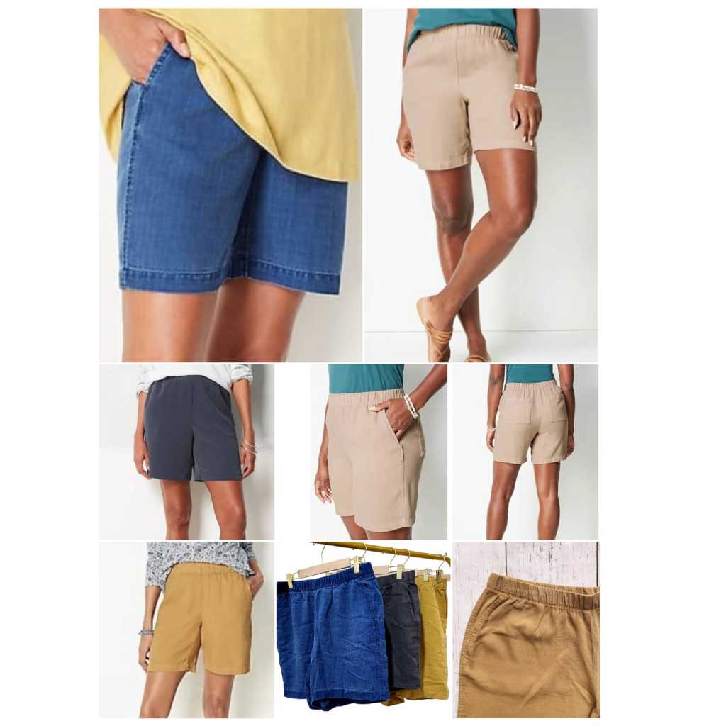 Celana pendek , shortpants J JILL linen lemas celana santai