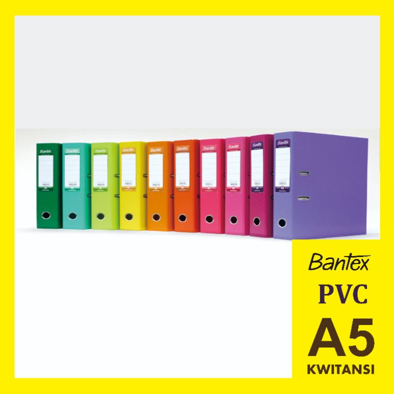 

Bantex Lever Arch File Ordner Plastic A5 Kwitansi 7cm Multi Colour # 1453 (pcs)