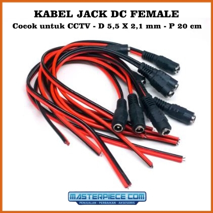 Female Power Cable CCTV Kabel 12V Plug DC Adaptor Kamera CCTV
