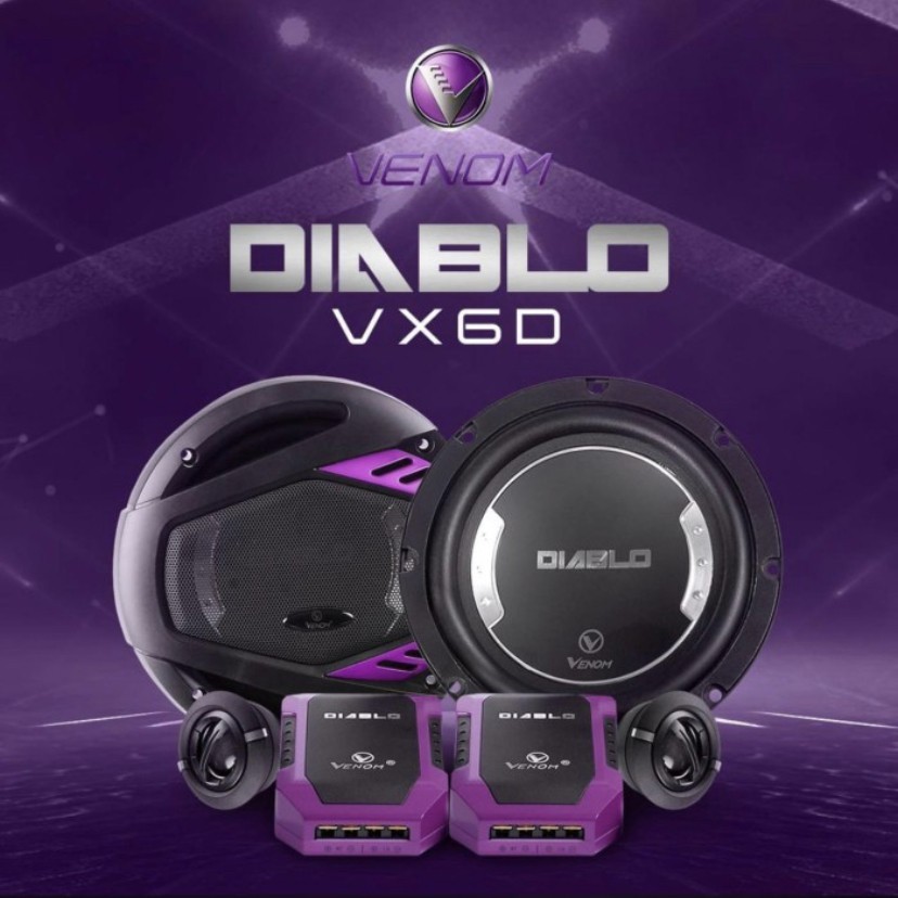Speaker Split Venom Diablo VX6D VX6DW VX 6D 2 Way Speaker Componen Venom Diablo 6,5 Inch