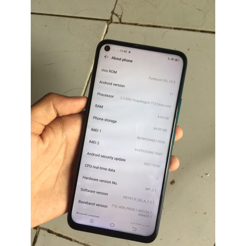 vivo z1 pro minusan