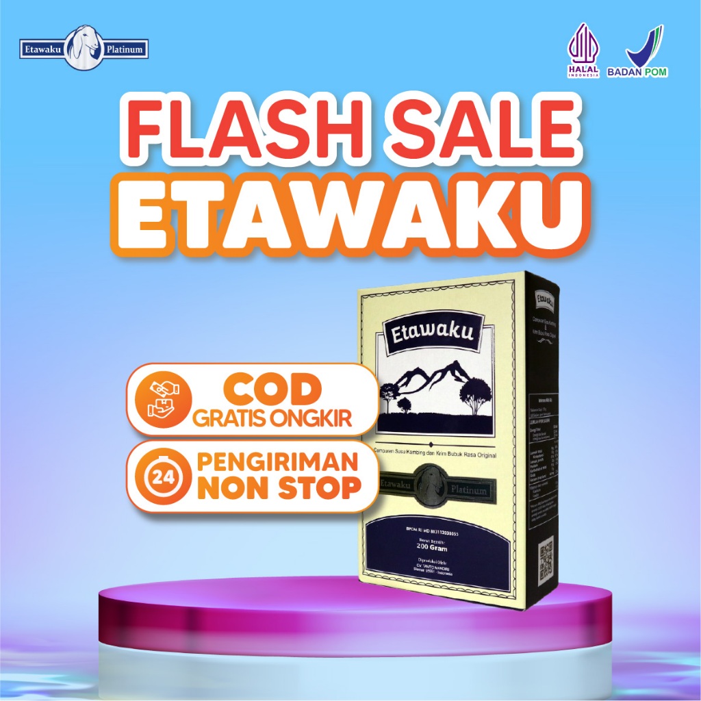 

Etawaku Platinum Susu Kambing Etawa Murni & Krimer Bubuk 200gr