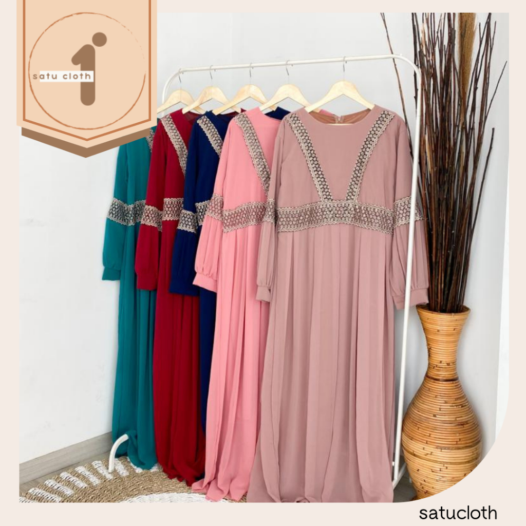Queensha Dress - Dress Maxi Wanita