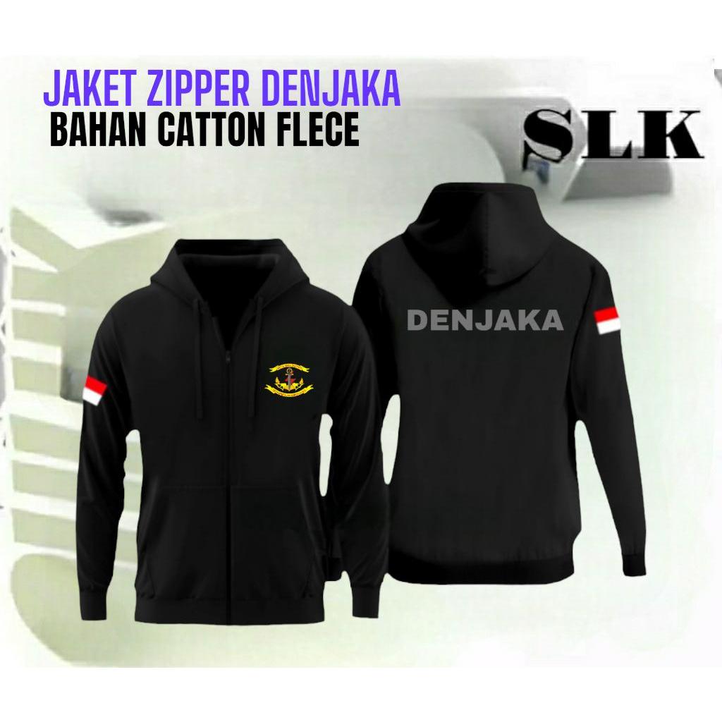 Jaket resleting denjaka / Jaket denjaka tni / bahan flece premium