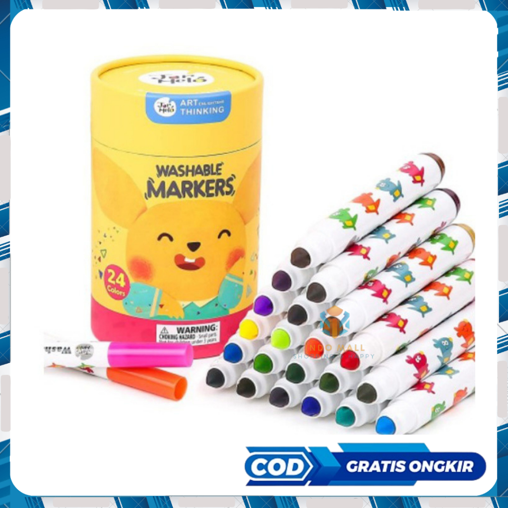 

Spidol Joan Miro Babyroo Washable Marker 24 color Spidol Warna Spidol Anak