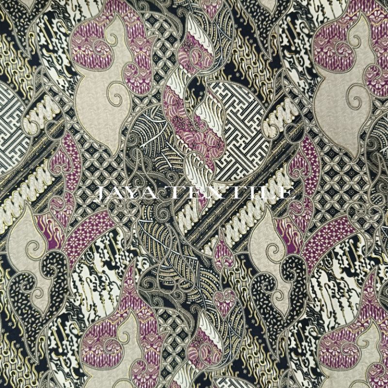JAYA TEXTILE | KAIN BATIK FOIL - Kain Batik BSY Foil Abstrak / Kain Batik Abstrak / Kain Batik Pink