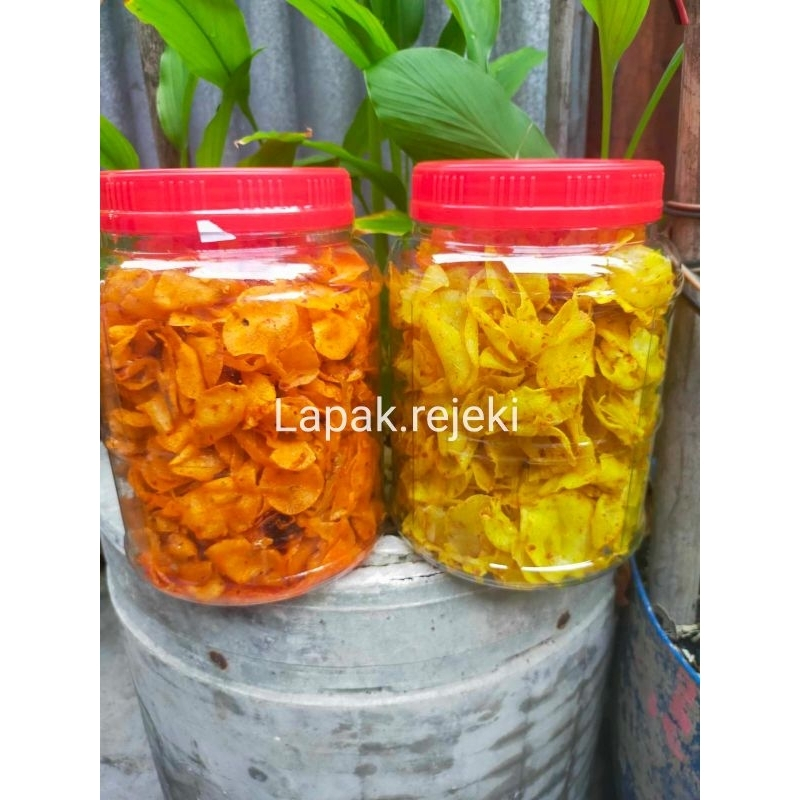 

keripik Pedas Asin Bilis 1toples -+500gram / kerupuk Ubi / Keripik Ubi