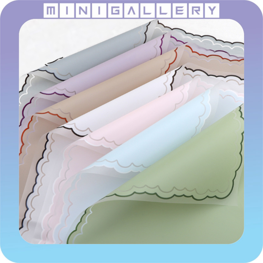 

20 LEMBAR Flower Wrapping Paper Varian List Cloud Awan Frame Transparan Kertas Buket Bunga Cellophane KB6180