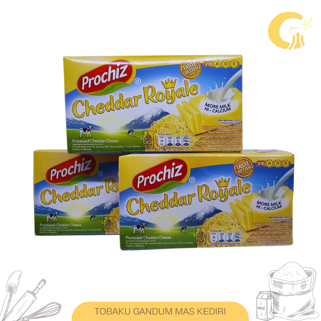 

Keju Prochiz Cheddar Royale 160GR - Keju Cheddar Prochiz 160GR