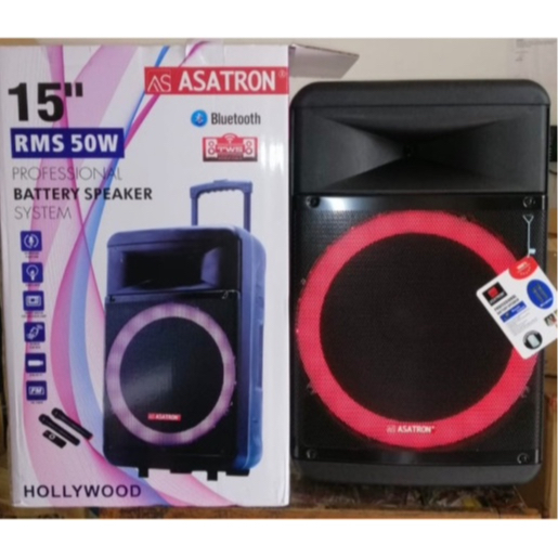 Speaker Portable Wireless ASATRON HOLLYWOOD 15 inch
