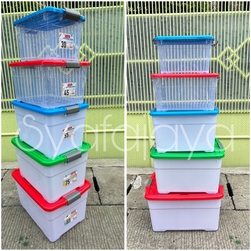 KHUSUS INSTAN Container Box Miltiguna 30 45Liter Astoria Box Basic Home Lion Star Conatiner