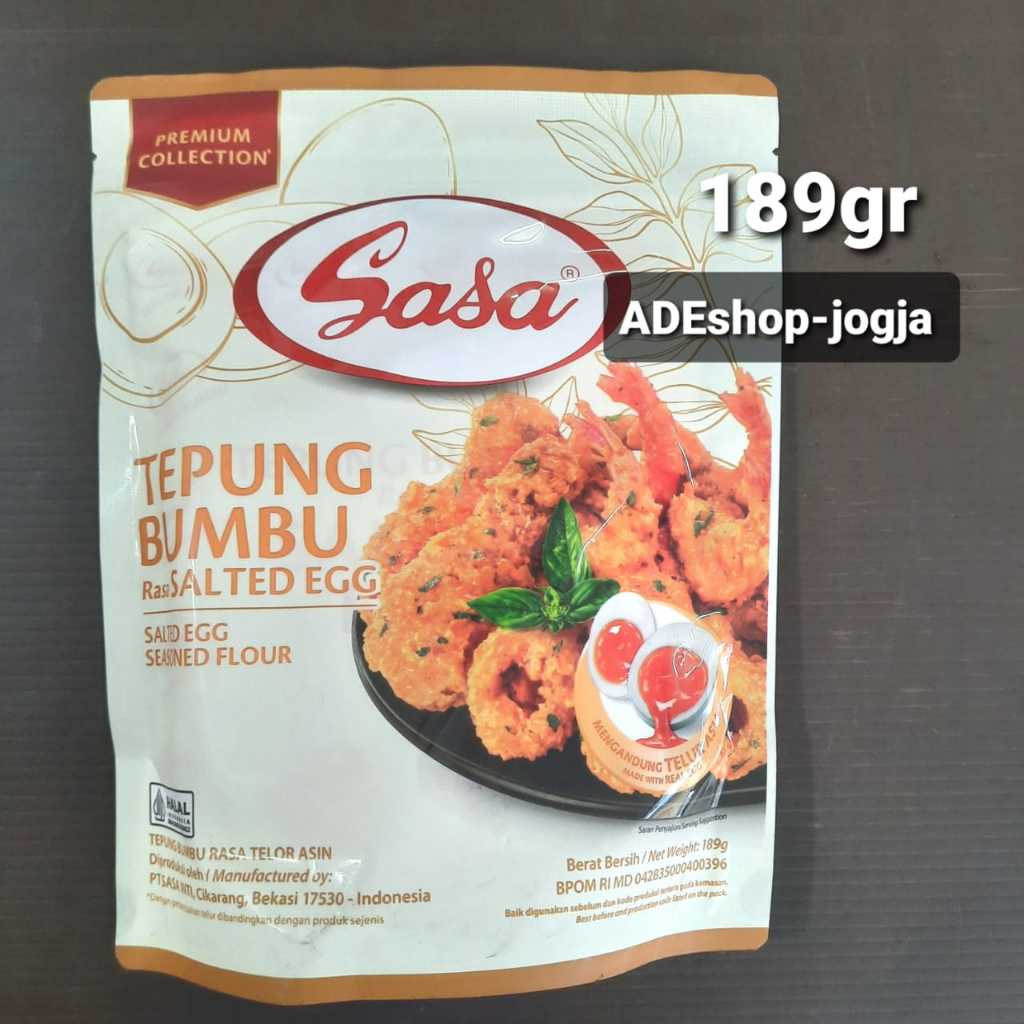 

Premium Sasa tepung bumbu salted egg 189 gr seasoned flour telor asin