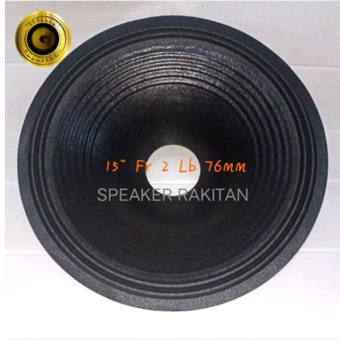 Daun speaker 15 inch lubang 3 inch coating .2pcs