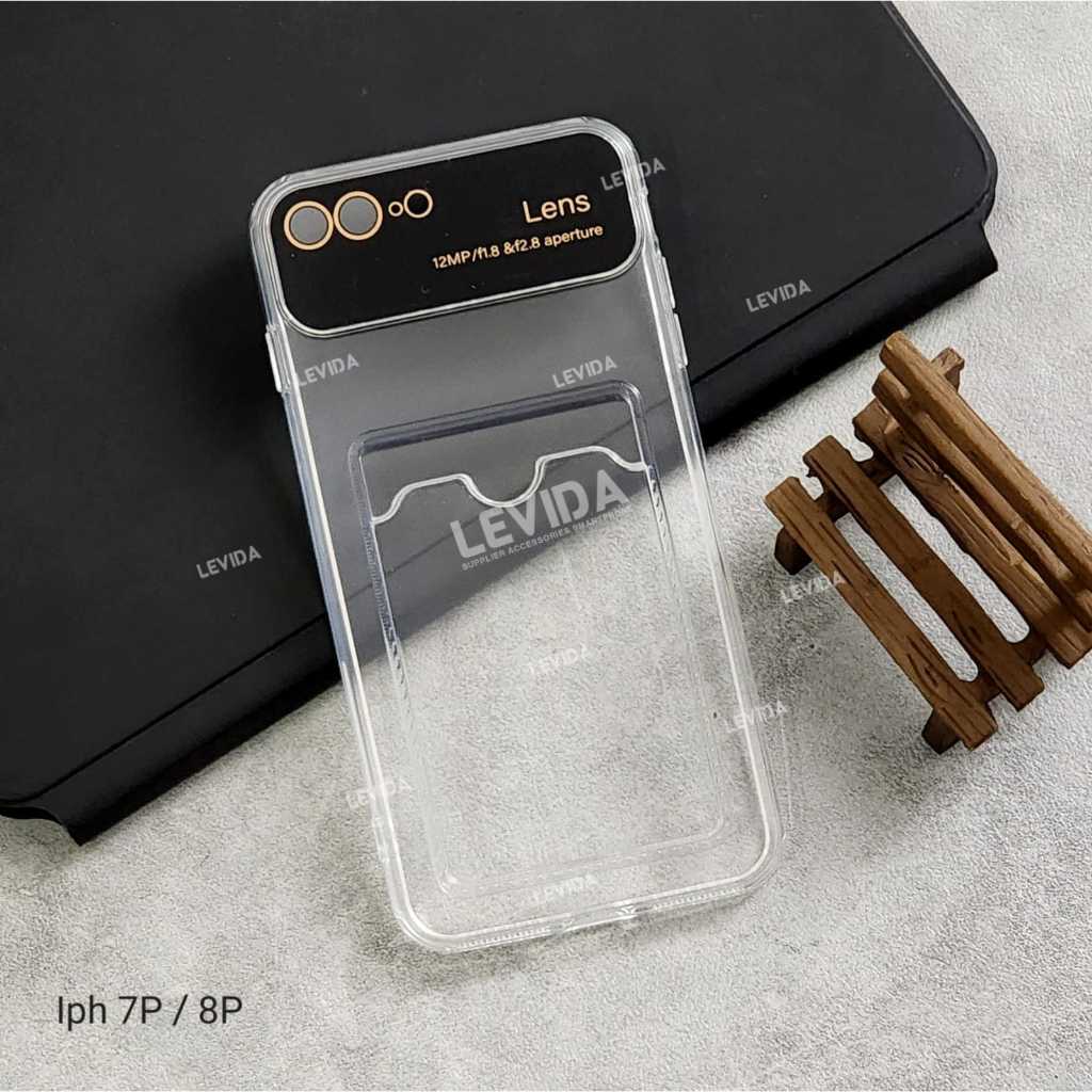 Card Case Clear Big Lens / Slot Kartu Bening Case Iphone 7 Plus Iphone 8 Plus
