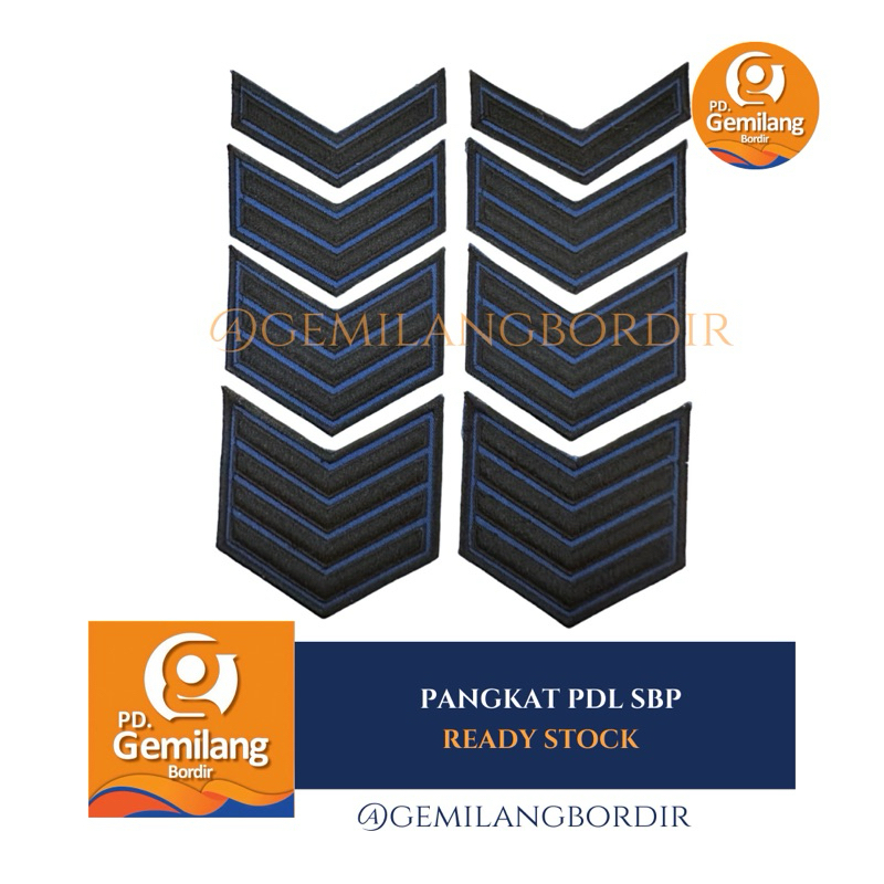 Pangkat PDL SBP TNI AU | Serda-Sertu-Serka-Serma| sepasang | Pangkat Bordir TNI AU | Pangkat TNI AU