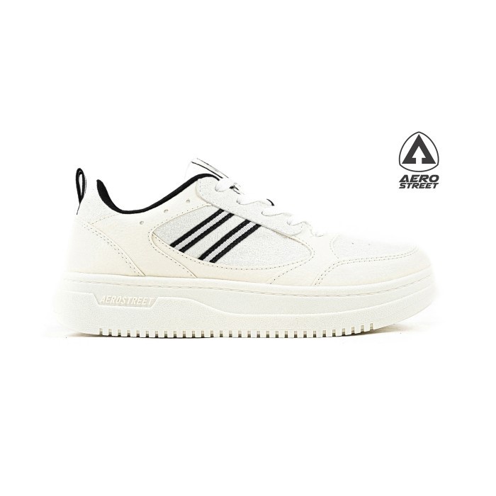Aerostreet 37-44 Oxford Natural Natural Hitam - Sepatu Sneakers