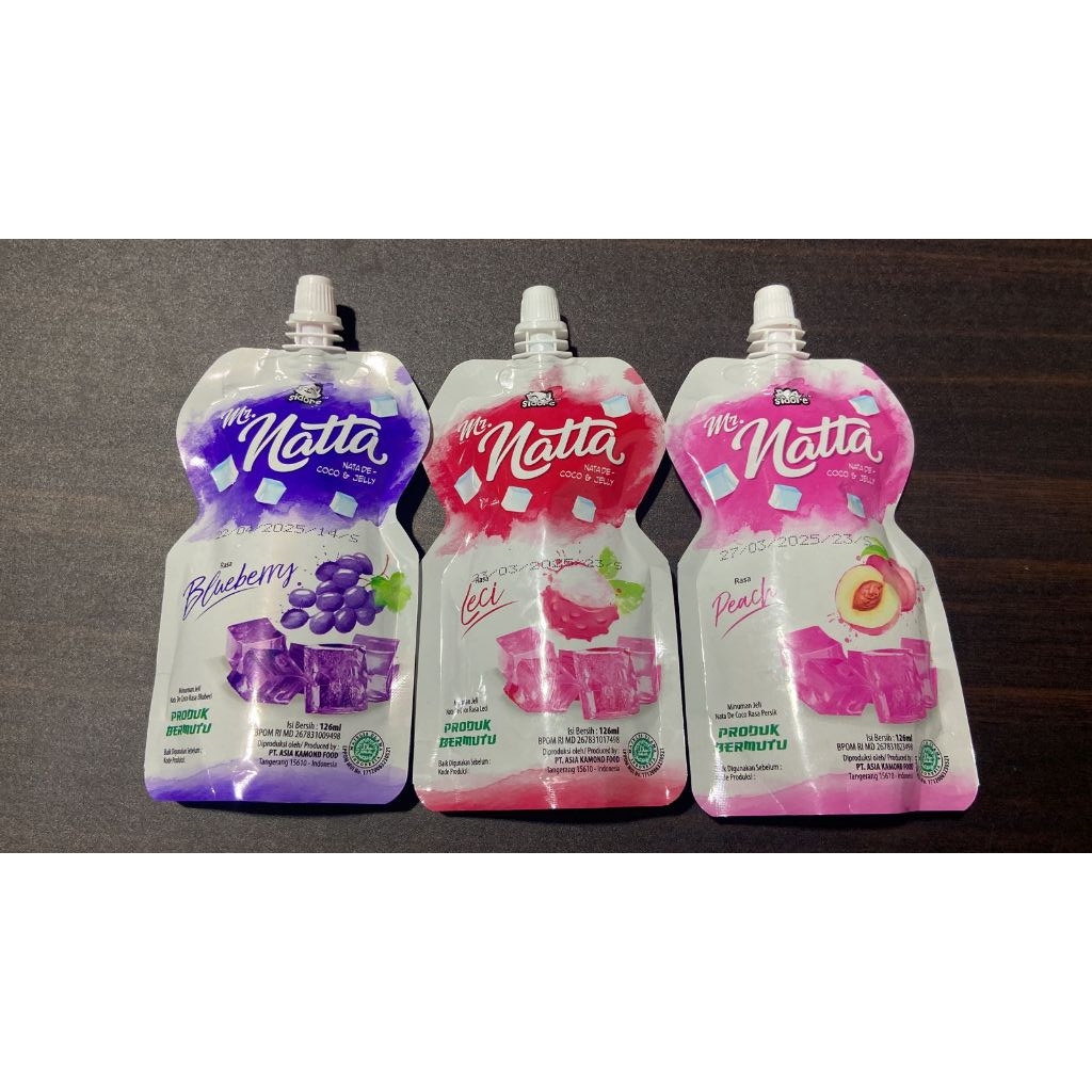 

Mr. NATTA (nata de coco dan jelly) 126 ml kemasan