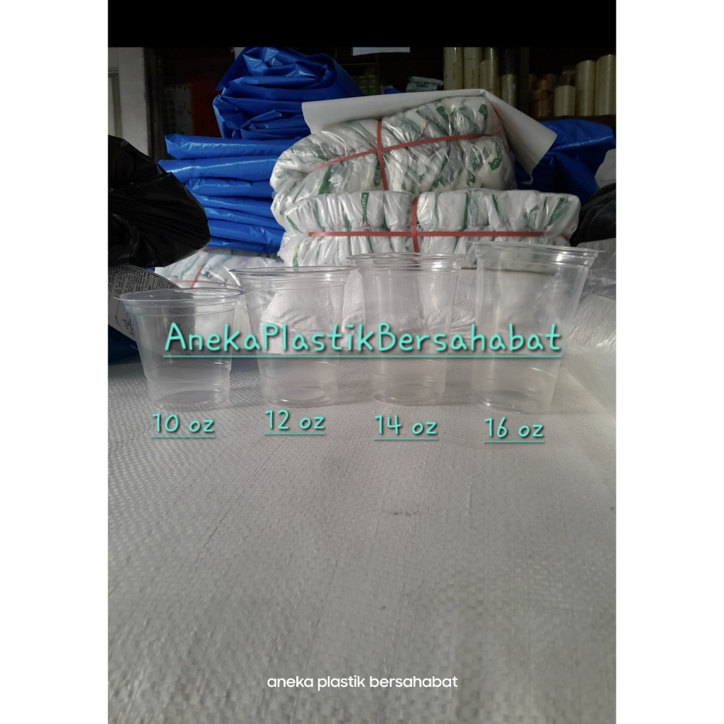 cup plastik pop ice 10 oz , 12 oz , 14 oz , 16 oz , cup plastik ,cup minuman es dawet tape , tempat 