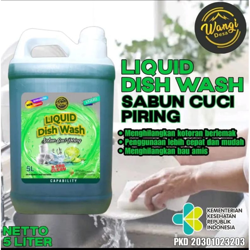 Sabun Cuci Piring Liquid Dish Wash 5 Liter Wangi Desa
