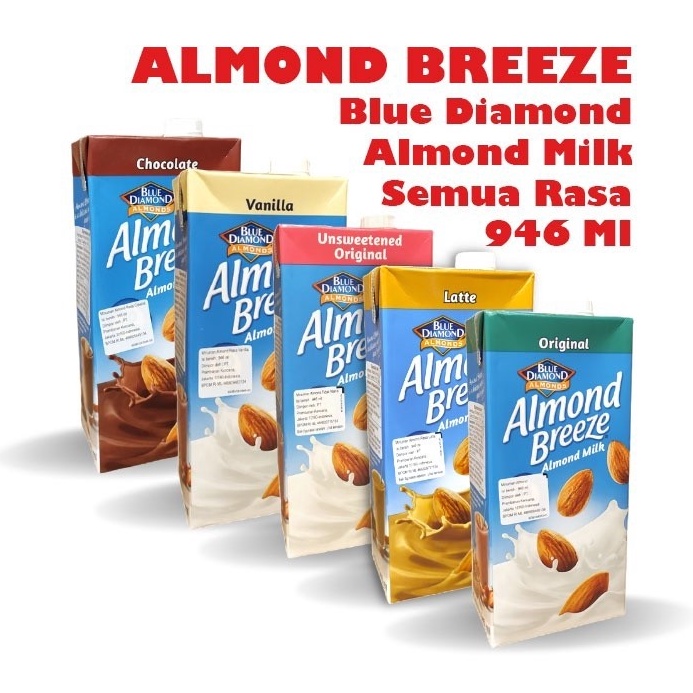 

1212 SALE Almond Breeze Blue Diamond Almond Milk Susu Almond Semua Rasa 946 ml grosir
