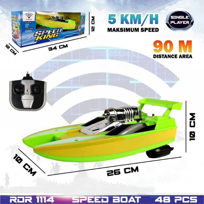 RDR1175 Hijau RC Perahu Kapal Laut Pesiar Speed Boat Mainan Anak Mobil Remote Control Radio Control 