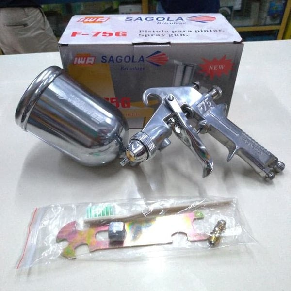 Spray Gun F75 G Sagola IWA / Semprotan Cat Minyak F75 G Tabung Atas