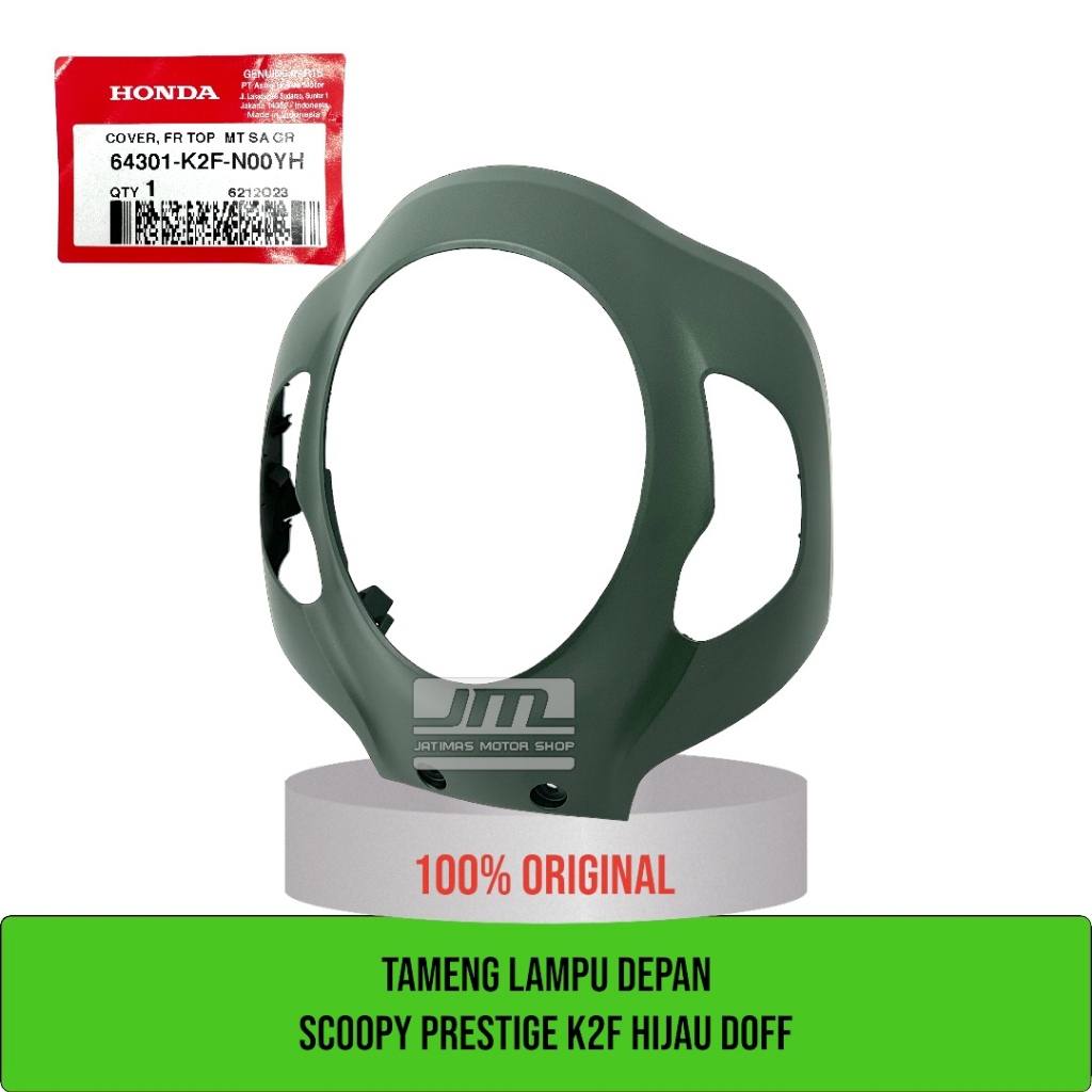 Tameng lampu depan scoopy K2F hijau doff 64301-K2F-N00YH