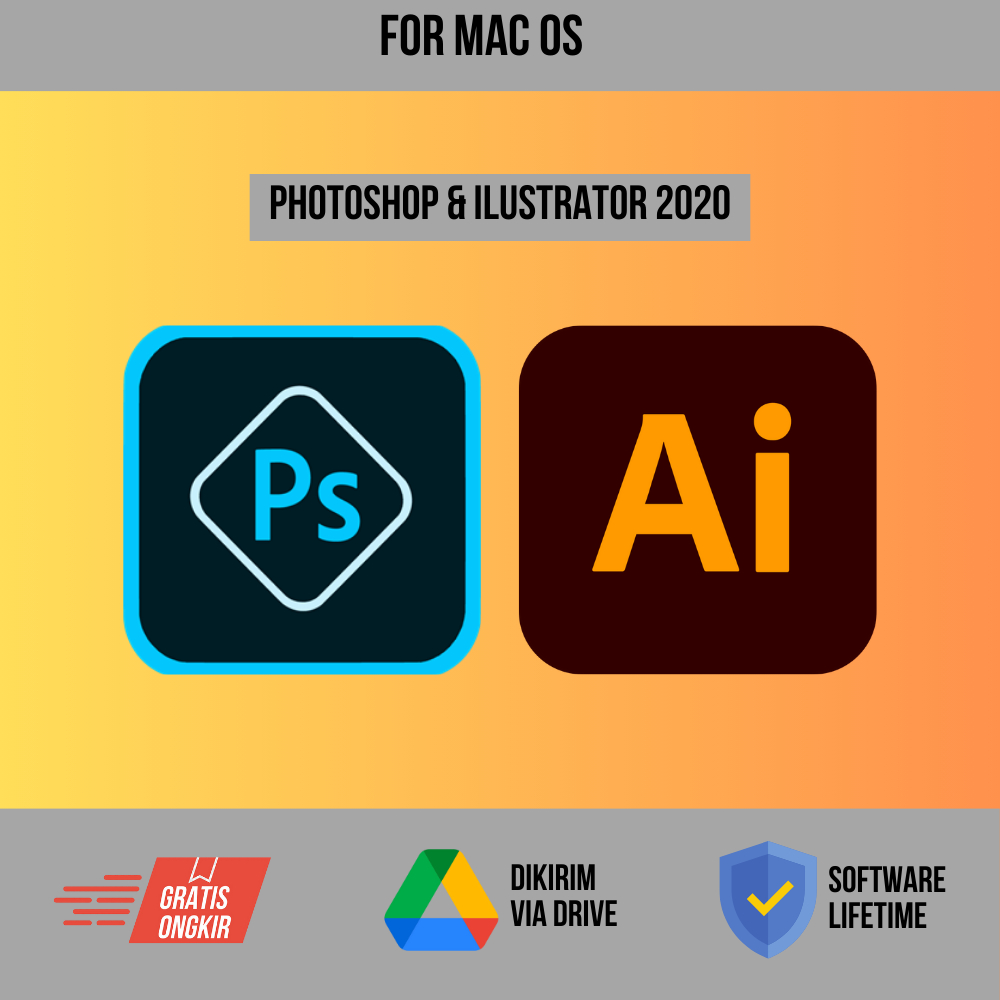 Photoshop 2020 dan Ilustrator 2022 MacOS