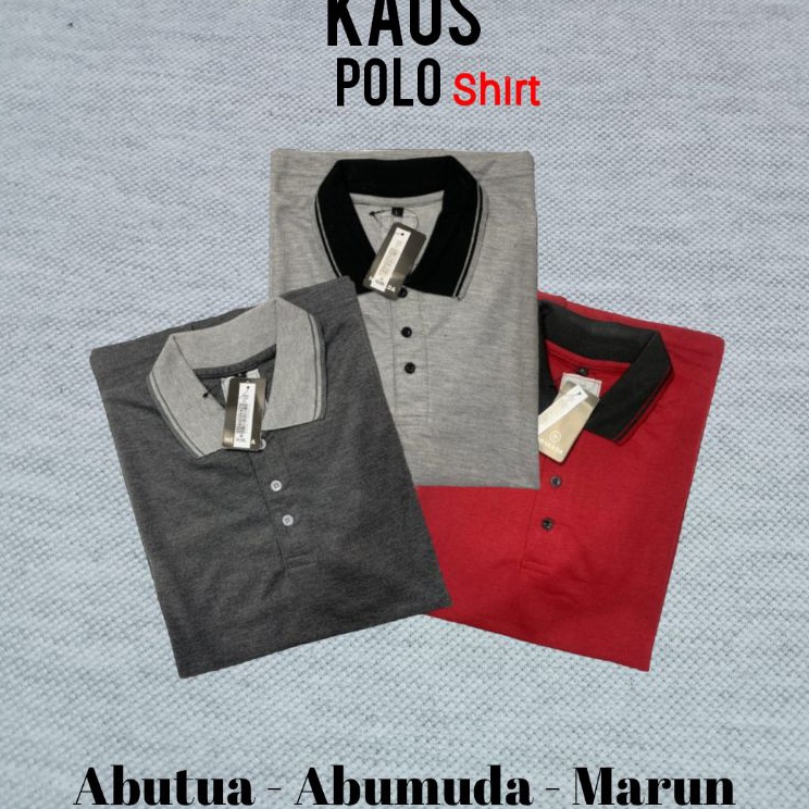 Free Ongkir  PAKET 3 PCS BAJU KAOS KRAH POLOS PRIA DEWASA LENGAN PENDEK TANGAN MANSET